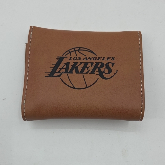 Tan Leather Wallet Los Angeles Lakers New - Picture 3 of 16